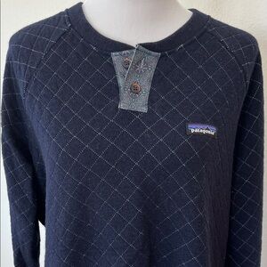 Patagonia Women’s Wool Blend Diamond Quilted navy blue XL